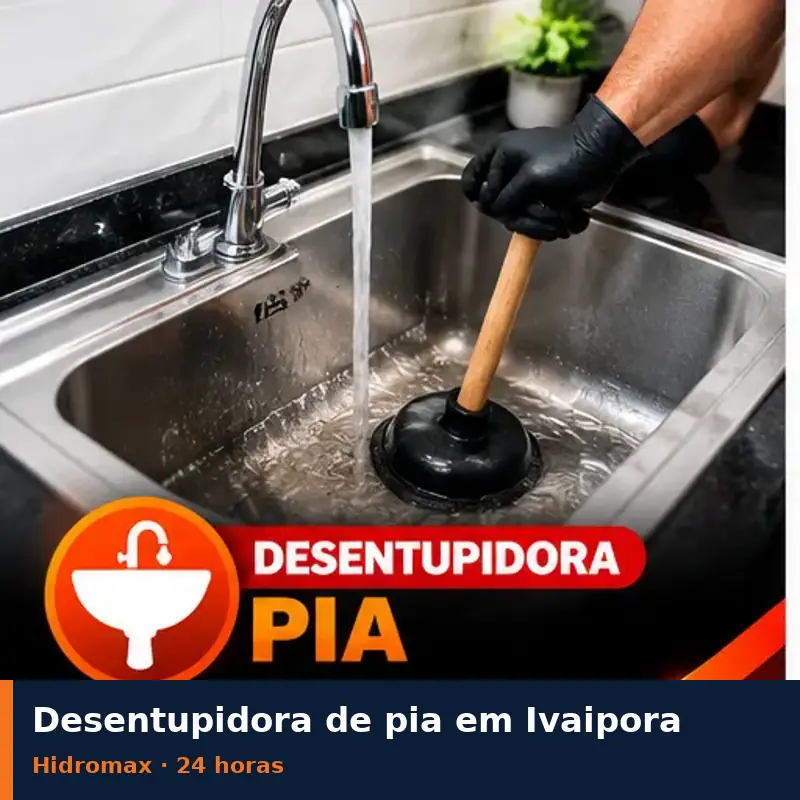 Desentupidora de pia em Ivaipora - Hidromax