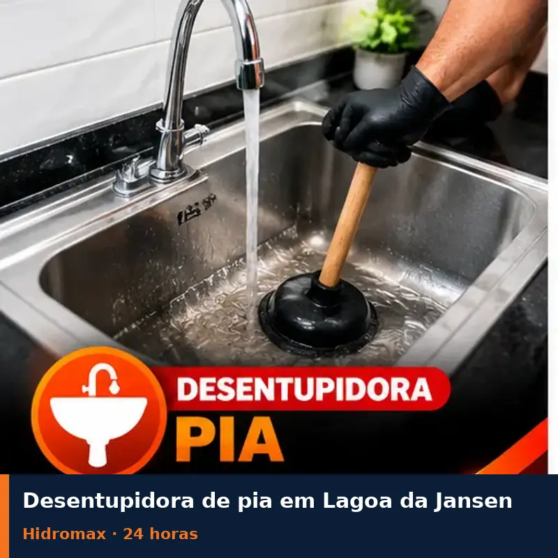 Desentupidora de pia em Lagoa da Jansen - Hidromax